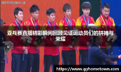 亚乓赛直播精彩瞬间回顾见证运动员们的拼搏与荣耀